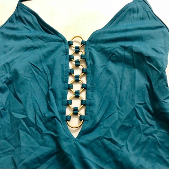 NWOT!  FCUK 'Deep Ocean' One Piece Swimwear - Picture 2 of 5
